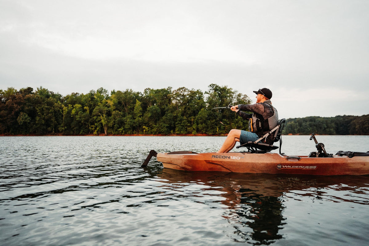 Wilderness Systems Recon 120 HD - Sit on Top Fishing Kayak - 360 Degree ACES seat & Helix PD™ Pedal Drive System - 12 ft
