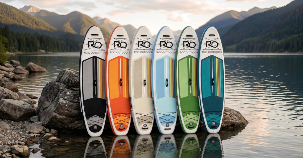 Roc Inflatable Stand Up Paddle Board 10' 6" with Premium SUP Paddle Board Accessories, Wide Stable Design, Non-Slip Comfort Deck for Youth & Adults