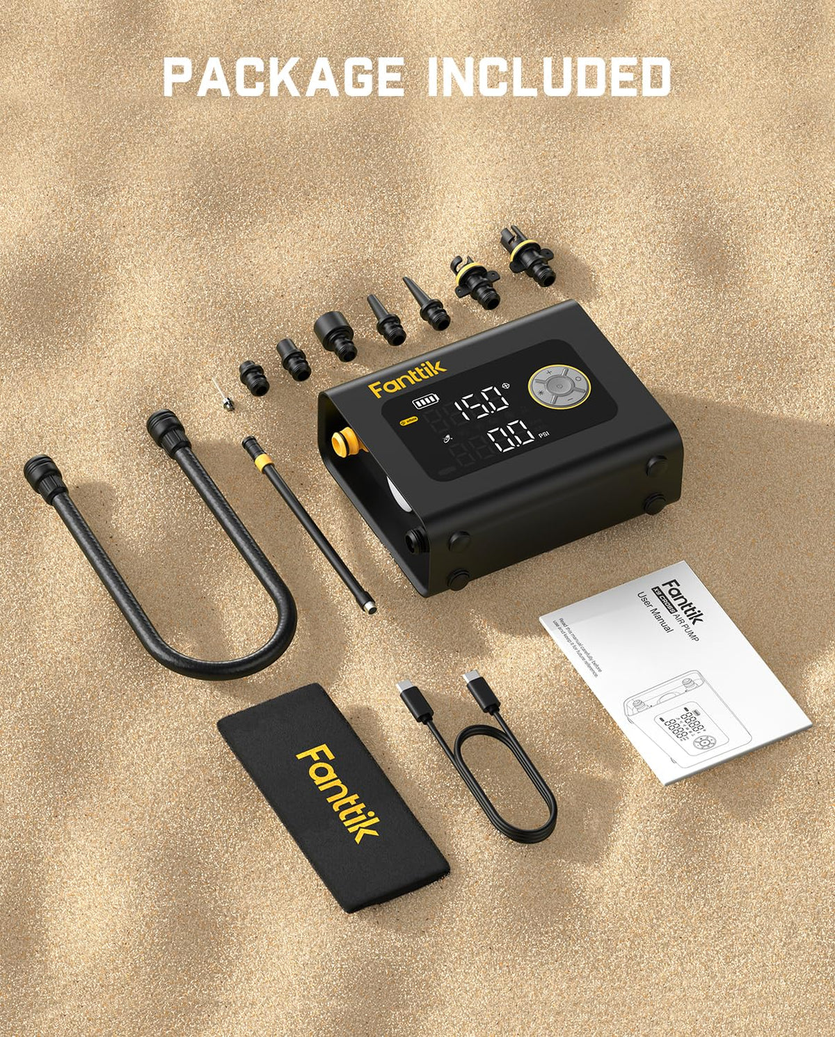 Fanttik X9 Cross Tire/SUP Inflator, 75PSI Paddle Board Pump with Deflation