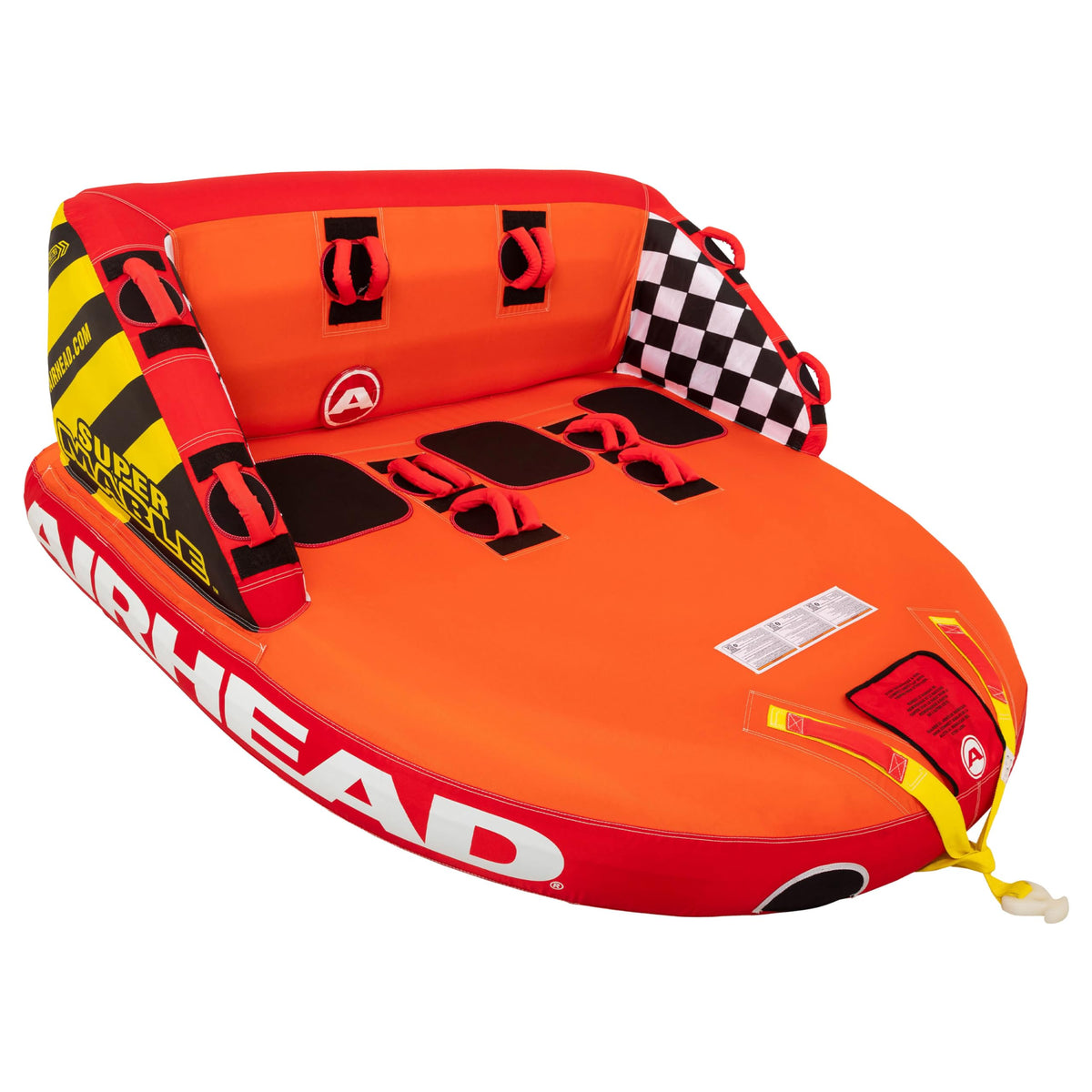 Airhead Mable Towable Tube for Boating, 1-4 Rider Inflatable Boat Tube for Water Tubing, Heavy Duty Full Nylon Cover, EVA Foam Pads, Dual Tow Point, Patented Speed Safety Valve