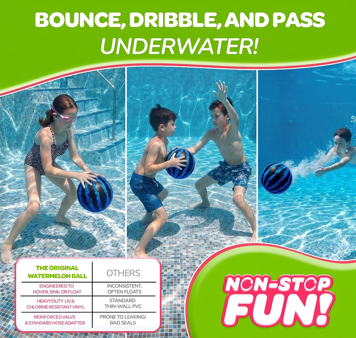 Watermelon Ball Underwater Pool Game for Kids & Adults