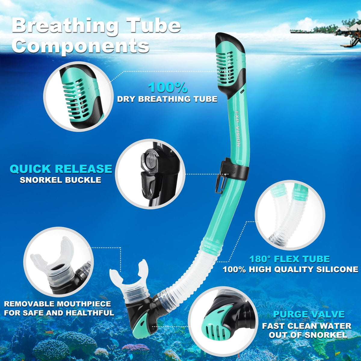 Adult Pano 3 Scuba Diving Mask, Tempered Glass Snorkel Mask Anti-Fog Swim Mask No Leakage Swim Goggles with Nose Cover Snorkeling Gear for Snorkeling, Freediving, Swimming