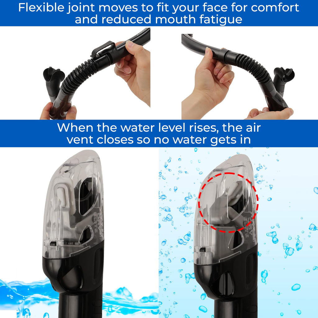 TUSA Sport Adult Serene Mask, Dry Snorkel, and Fins Travel Set