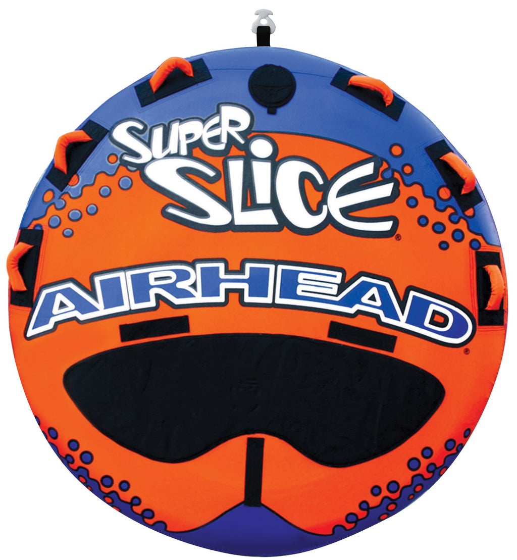 Airhead Slice Towable 2-4 Rider Models, Tube for Boating and Water Sports, Heavy Duty Full Nylon Cover with Zipper, EVA Foam Pads, and Patented Speed Safety Valve for Easy Inflating & Deflating