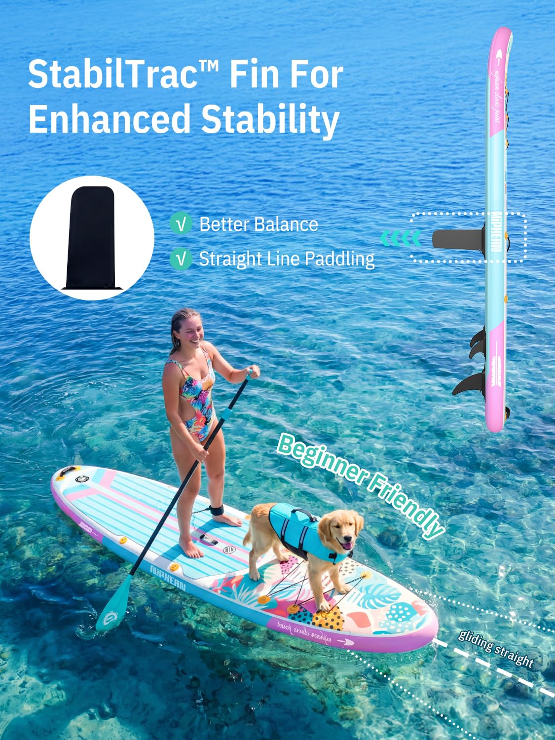 Niphean Inflatable Stand Up Paddle Board with SUP Accessories