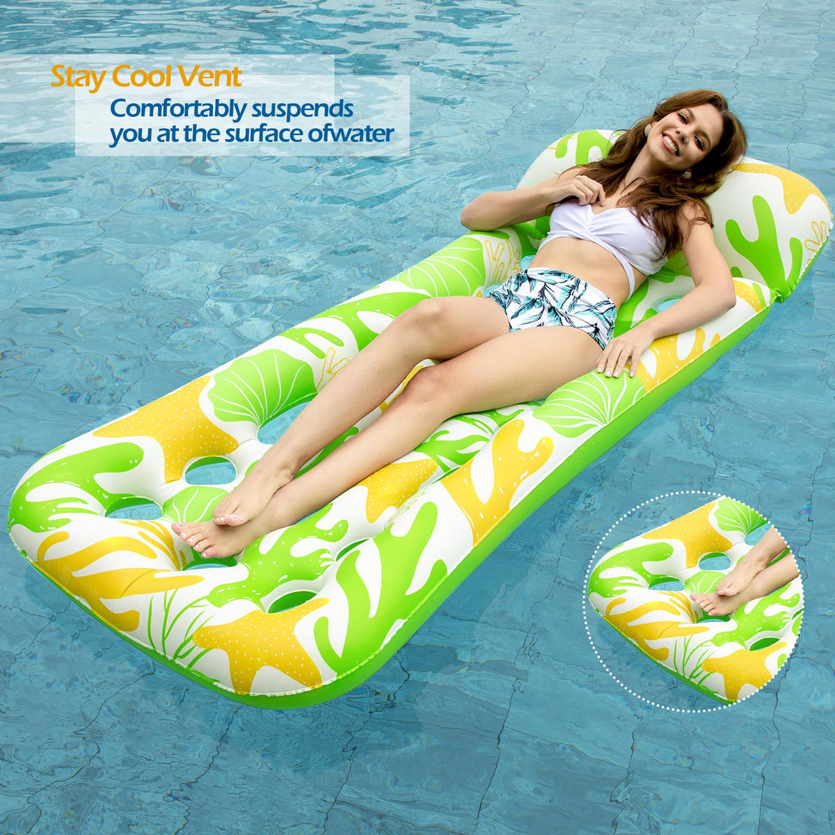 Jasonwell Inflatable Pool Float Lounge for Adults