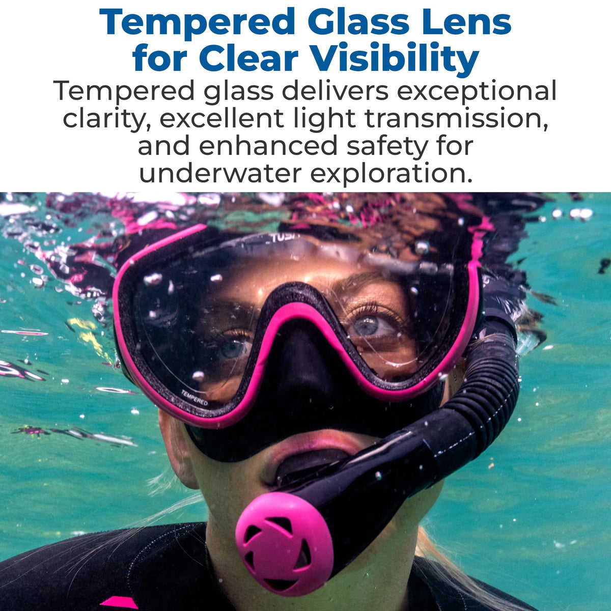 TUSA Sport Adult Serene Mask, Dry Snorkel, and Fins Travel Set