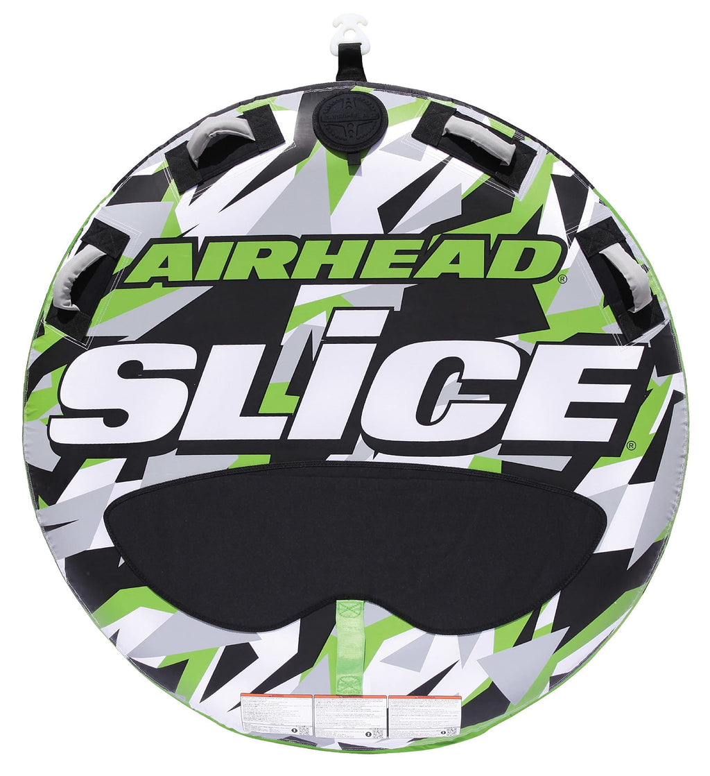 Airhead Slice Towable 2-4 Rider Models, Tube for Boating and Water Sports, Heavy Duty Full Nylon Cover with Zipper, EVA Foam Pads, and Patented Speed Safety Valve for Easy Inflating & Deflating
