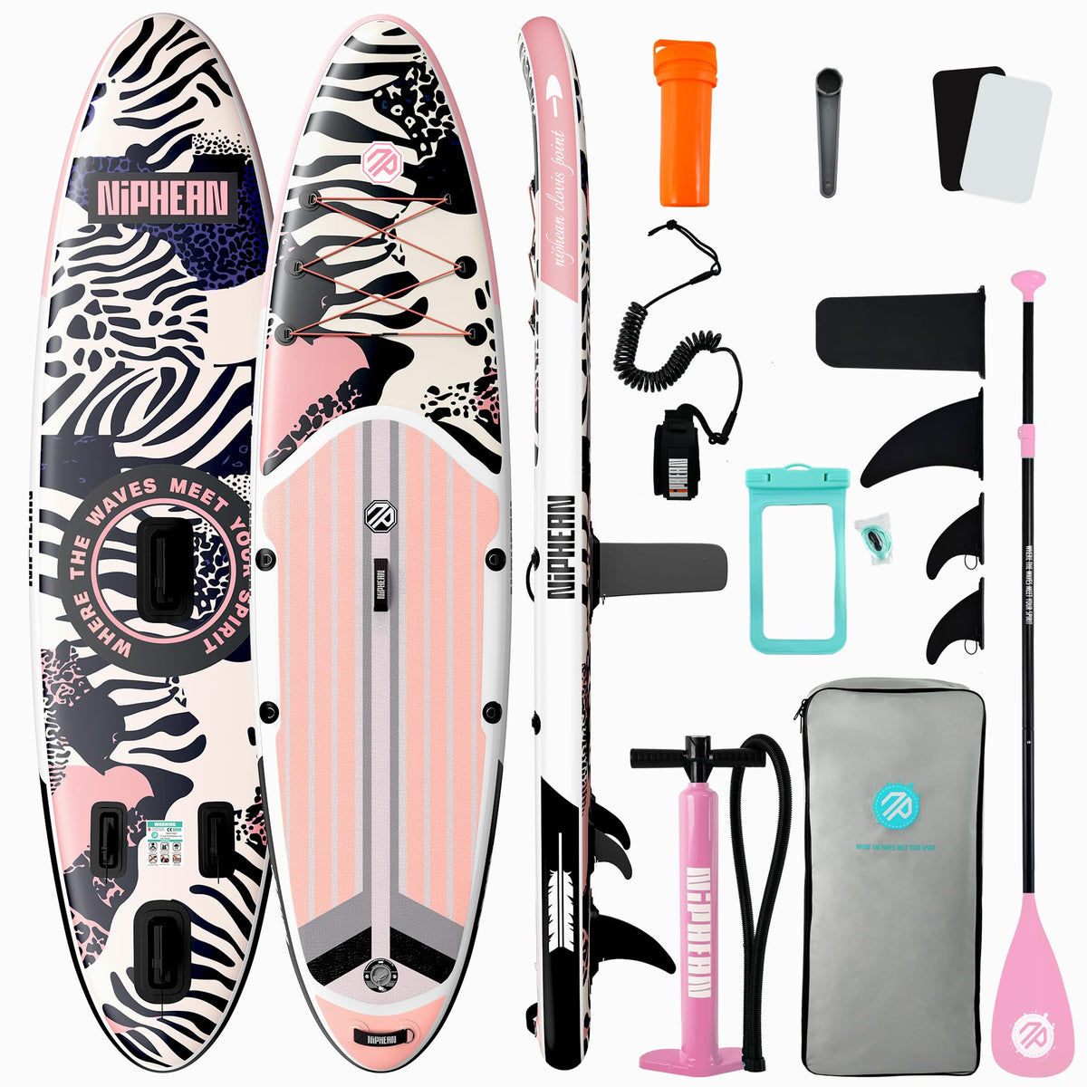 Niphean Inflatable Stand Up Paddle Board with SUP Accessories