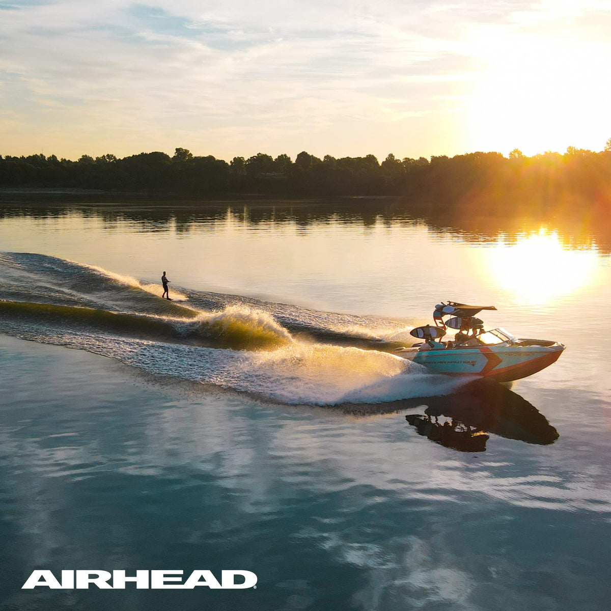 Airhead Dyneema Wakeboard Rope and Handle, No Stretch Tow Rope with EVA Grip, Multi Section Water Ski Wakeboarding Line for Boat Towables, 1,700 lb Break Strength, Up to 75 ft