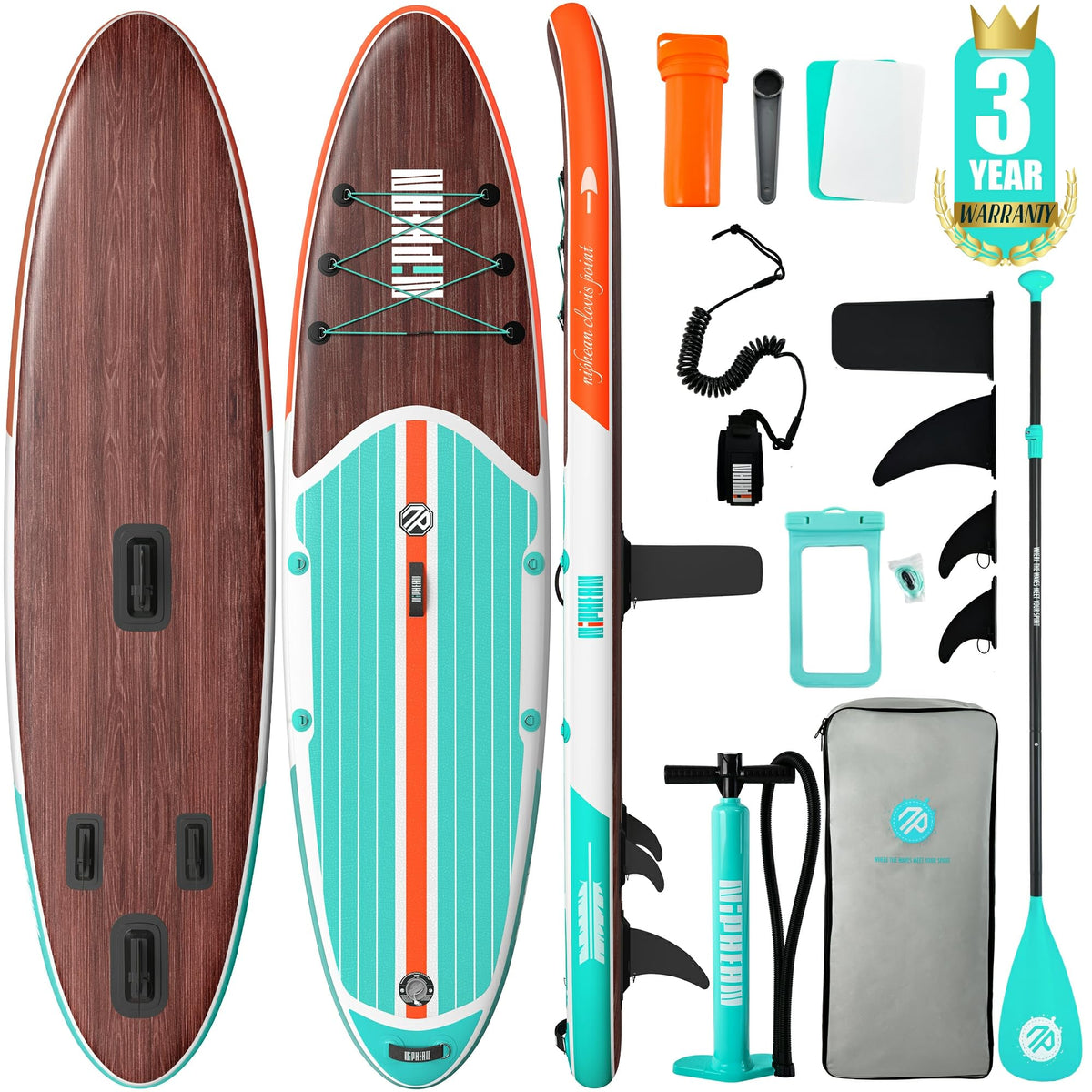 Niphean Inflatable Stand Up Paddle Board with SUP Accessories
