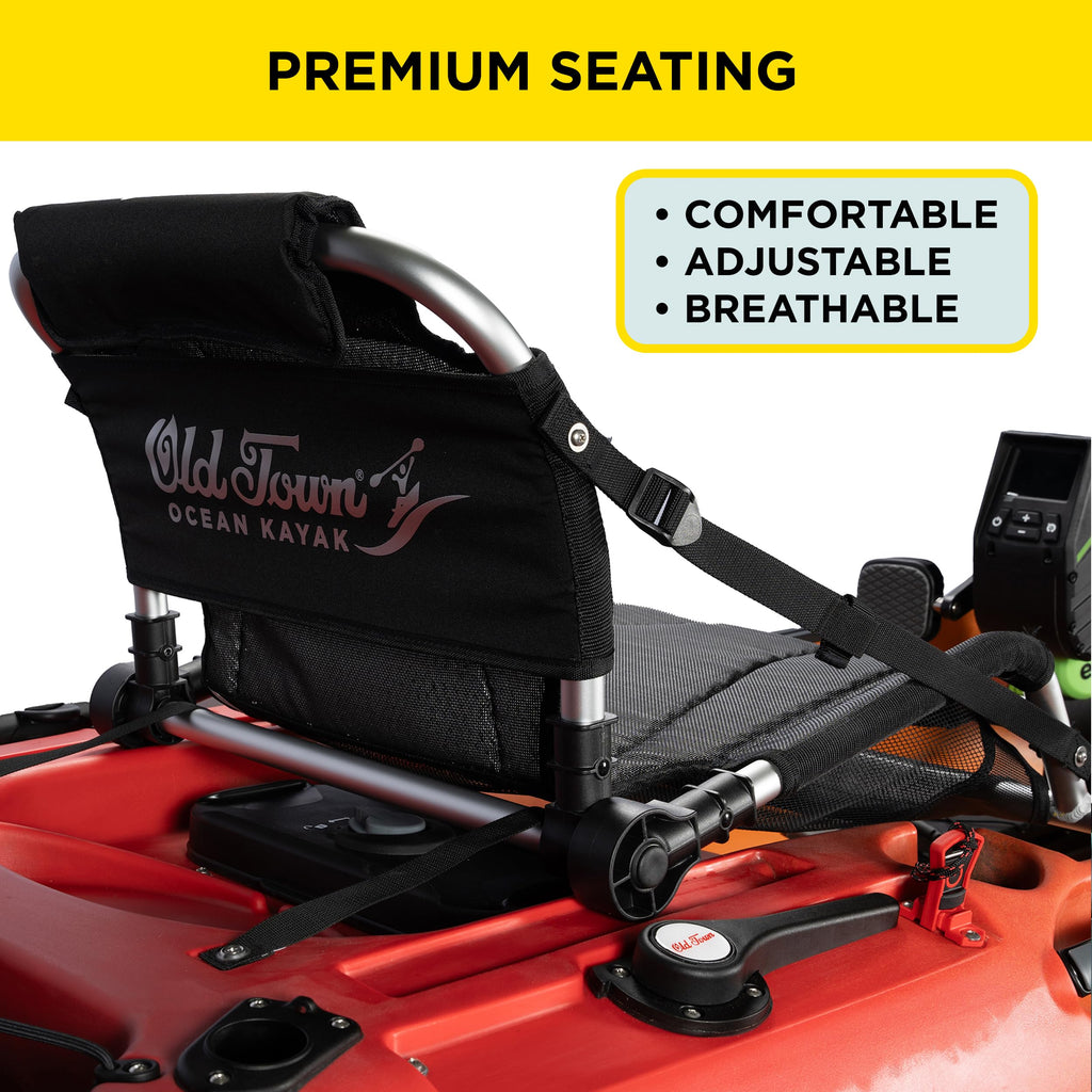 Old Town Ocean Kayak Malibu ePDL+ 120 Solo Sit-on-Top Recreational Pedal & Cruise Control Kayak, 12 ft