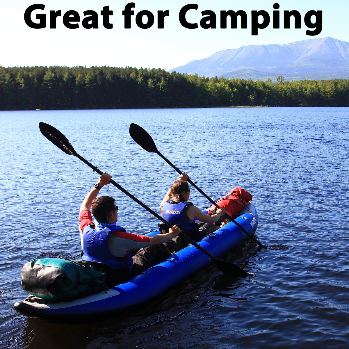 Sea Eagle 420X Explorer Inflatable Kayak- Fishing, Touring, Camping, Exploring &White Watering-Self Bailing, Removable Skeg, Drop Stitch Floor