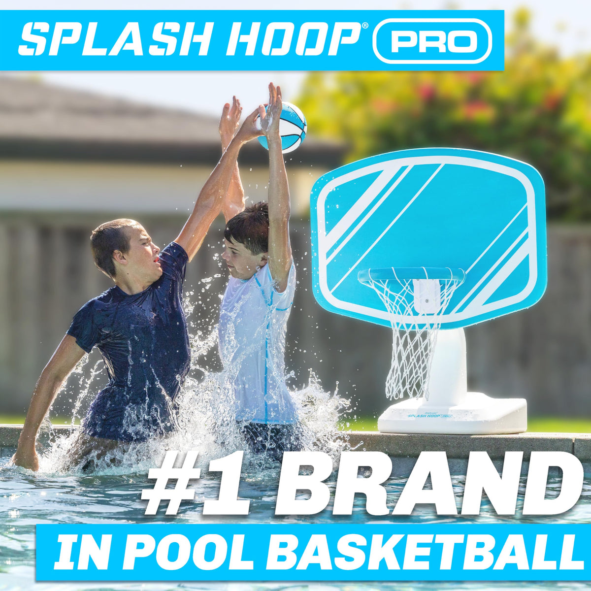 GoSports Splash Hoop PRO Pool Basketball Set with Ball & Pump