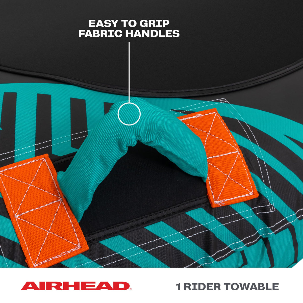 Airhead Slice Towable 2-4 Rider Models, Tube for Boating and Water Sports, Heavy Duty Full Nylon Cover with Zipper, EVA Foam Pads, and Patented Speed Safety Valve for Easy Inflating & Deflating