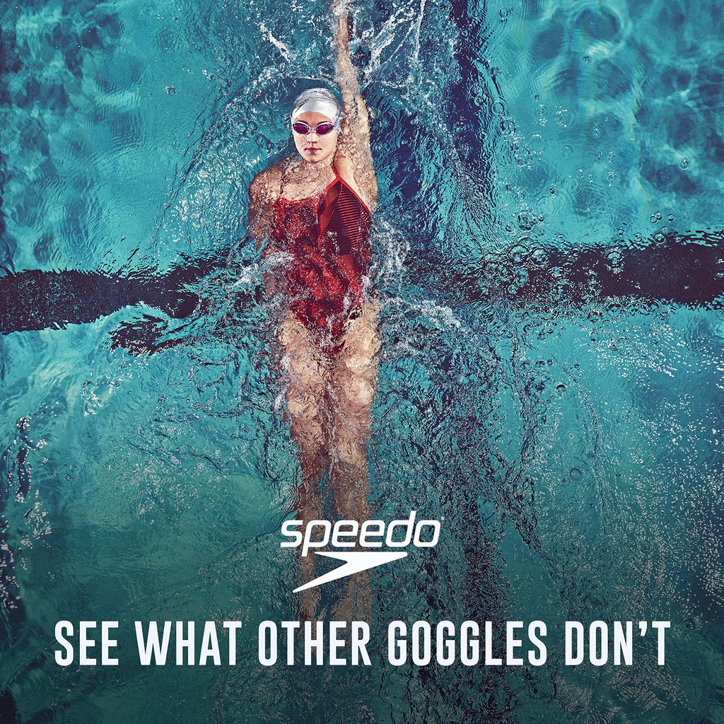 Speedo unisex-adult Swim Goggles Mirrored Vanquisher